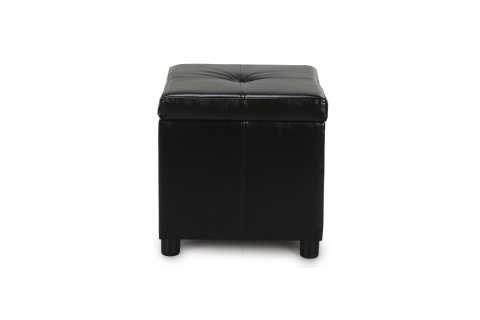 Пуф Квин экокожа черная