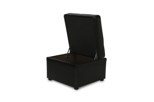 Пуф Квин экокожа черная