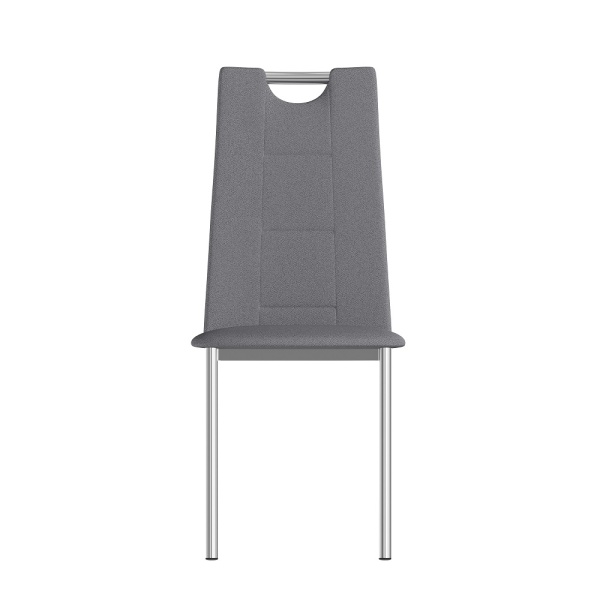 Комплект стульев Орлеан (4 шт), хром рогожка серая