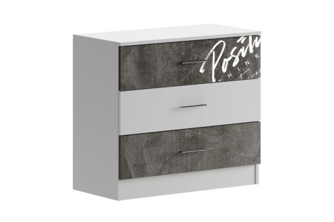 Комод Вега NEW Позитив бетон темный / белый